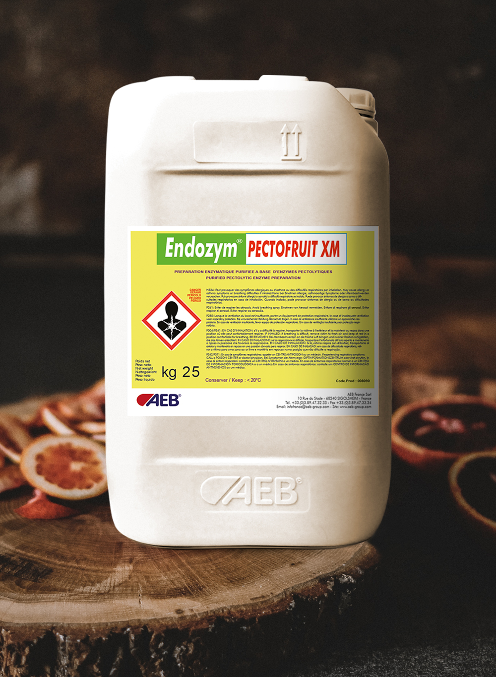 Endozym Pectofruit XM AEB diseñado para todas las fases del proceso de producción de productos cítricos Endozym Pectofruit XM formulación para el proceso de producción de productos cítricos